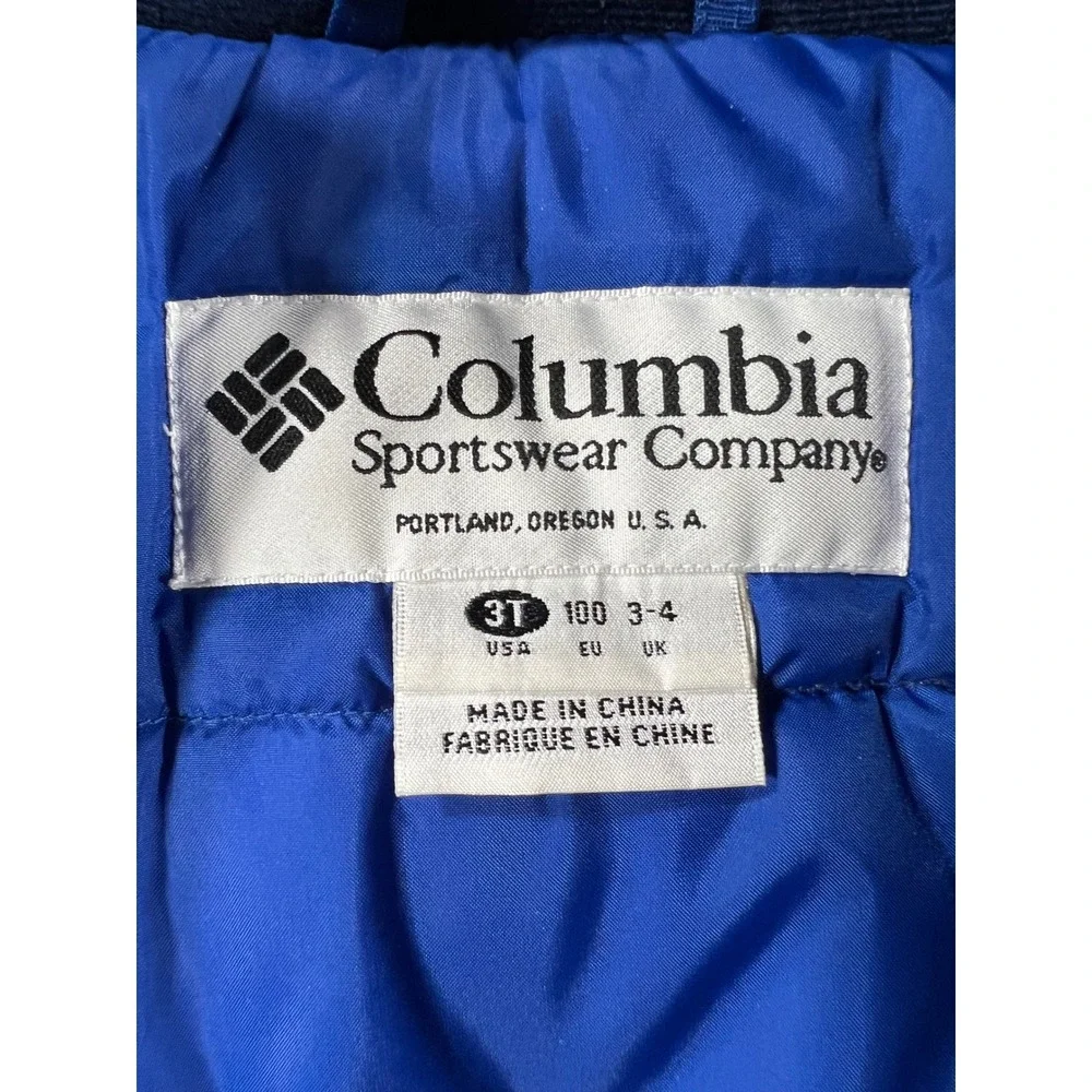 COLUMBIA Tectonite Winter Parka Kids 3T Blue Heavy Coat Hooded Insulated Snow